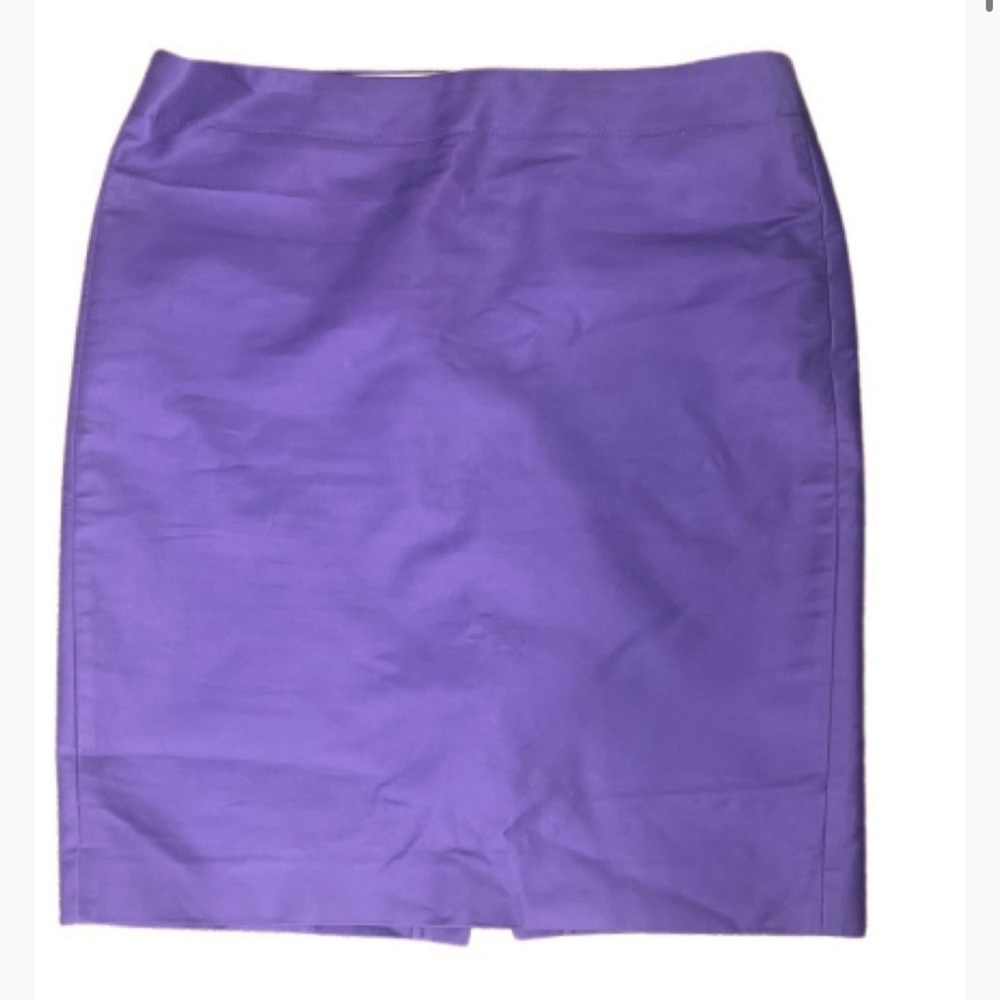 J. Crew‎ Purple MIDI Pencil Skirt for Work stretch pockets size12 large